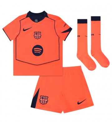 Barcelona Paez Gavi #6 Tredjetrøje Børn 2025-26 Kortærmet (+ Korte bukser)